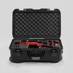 Front view of Foama Black Color Travel Case and Custom Foam Insert for RED Monstro