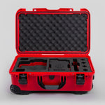 Front view of Red Color RED V Raptor Carry-On Case with Red Layer Custom Foam Insert