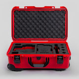 Front view of Red Color RED V Raptor Carry-On Case with Red Layer Custom Foam Insert