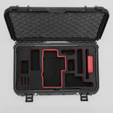 Top view of Foama Black Color Travel Case and Custom Foam Insert for RED Monstro