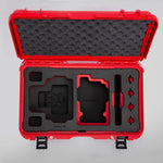 Top view of Red Color RED V Raptor Carry-On Case with Red Layer Custom Foam Insert