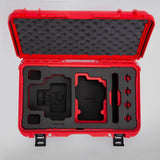 Top view of Red Color RED V Raptor Carry-On Case with Red Layer Custom Foam Insert