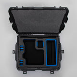 Top view of Black Color Sony Venice 2 Studio Case with Blue Layer Custom Foam Insert