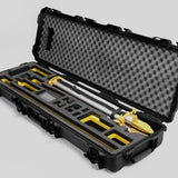 Angled view of Foama Fortified Black Color Hard Case and Black Custom Foam Insert for the DJI D-RTK 2 Mobile Station