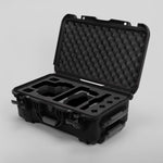 Angle view of Black Color RED V Raptor Carry-On Case with Black Layer Custom Foam Insert
