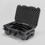 Angled view of Foama Graphite Color Travel Case and Custom Foam Insert for RED Monstro