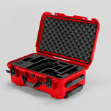 Angled view of Foama Red Color Travel Case and Custom Foam Insert for RED Monstro