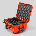 Angled view of Sony FX3 Orange Color Studio Case and Custom Foam Insert