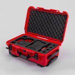 Angle view of Red Color RED V Raptor Carry-On Case with Red Layer Custom Foam Insert