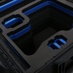 Close view of Black Color Sony Venice 2 Studio Case with Blue Layer Custom Foam Insert